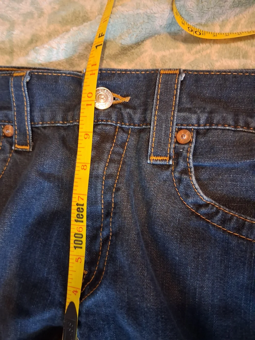 True Religion Men's Dark Blue Straight-Leg Jeans